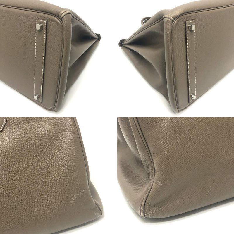 Hermes Handbag Birkin 40 Vaux Epson Svhardware Etoupe Brown