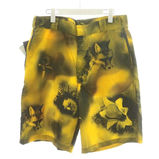 Prada Bermuda Shorts Half Pants Flower Print 48 Yellow Spg32 AN63 AA