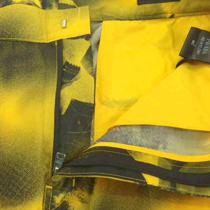 Prada Bermuda Shorts Half Pants Flower Print 48 Yellow Spg32 AN63 AA