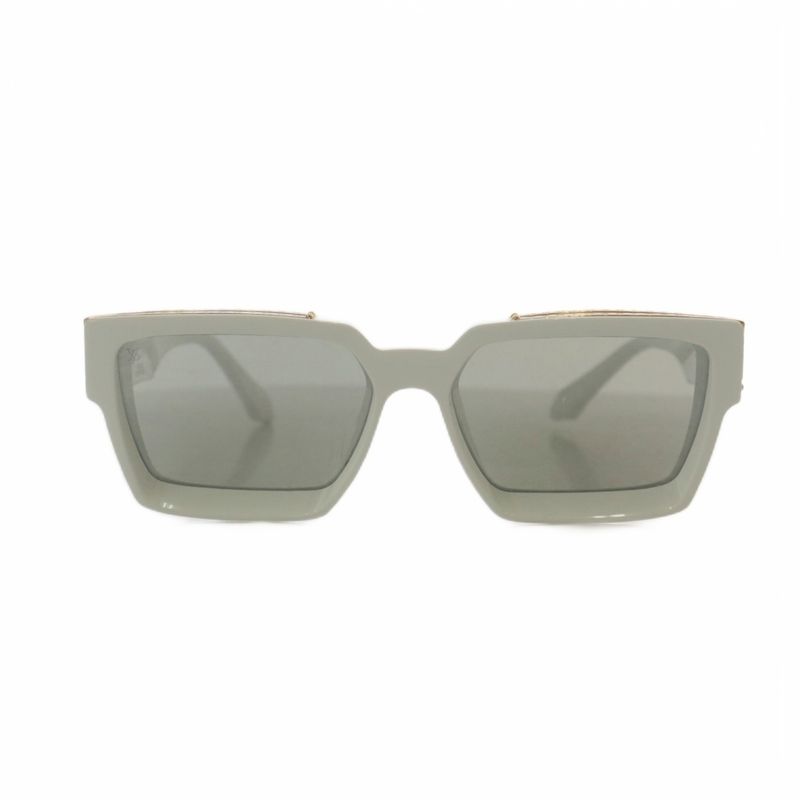 Louis Vuitton 1.1 Millionaire LV Logo Mirror Sunglasses 58□17 145 White Z1166e