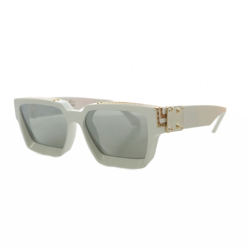 Louis Vuitton 1.1 Millionaire LV Logo Mirror Sunglasses 58□17 145 White Z1166e