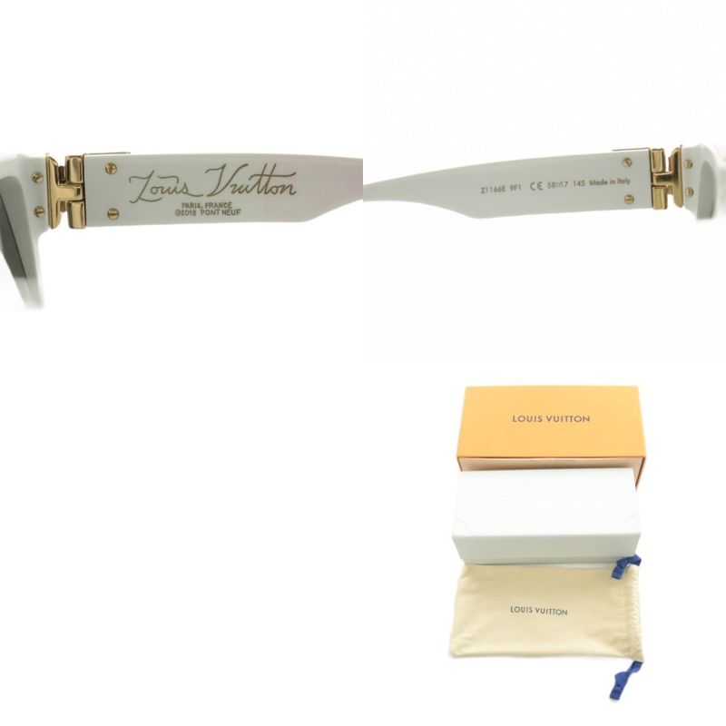 Louis Vuitton 1.1 Millionaire LV Logo Mirror Sunglasses 58□17 145 White Z1166e