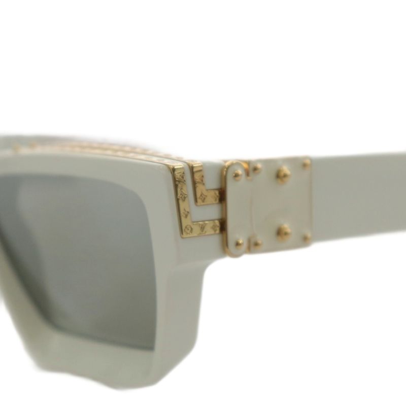 Louis Vuitton 1.1 Millionaire LV Logo Mirror Sunglasses 58□17 145 White Z1166e