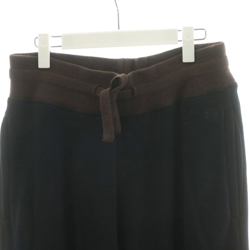 Loewe Anagram Sweatpants Jogger Pants Cotton Silk Blend Cashmere Blend M Black