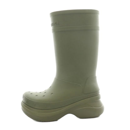 Balenciaga X Crocs 22SS Clog Boot 2.0 Army Green Clog Boots Long Boots Logo