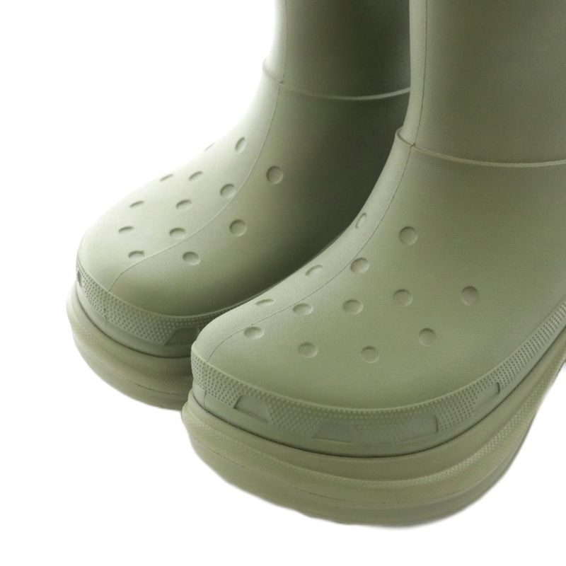 Balenciaga X Crocs 22SS Clog Boot 2.0 Army Green Clog Boots Long Boots Logo