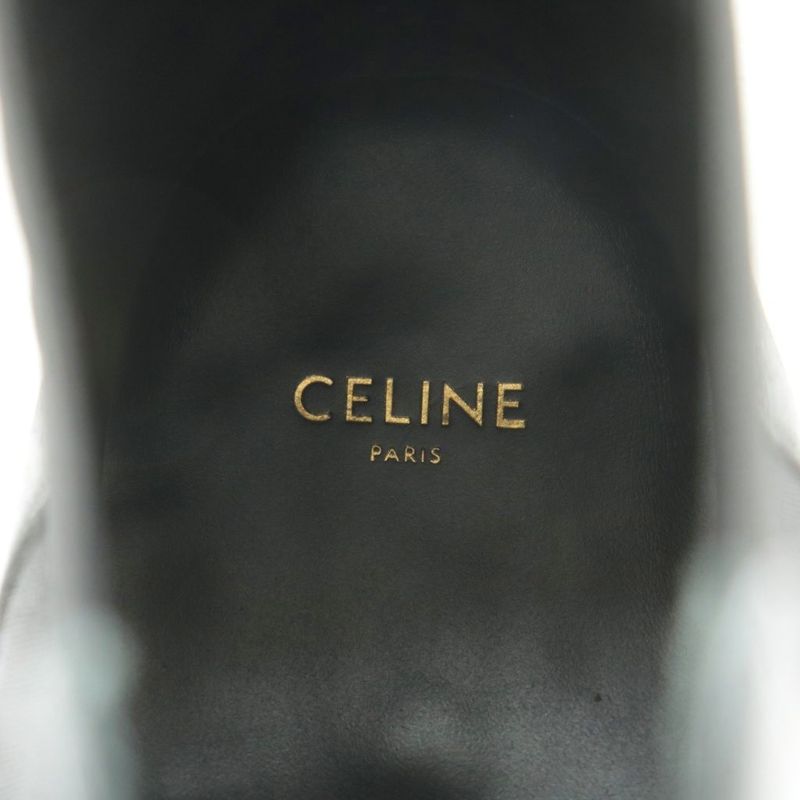 Celine Chelsea Boots Side Gore Boots Short Boots Pointed Toe Heel Leather 43