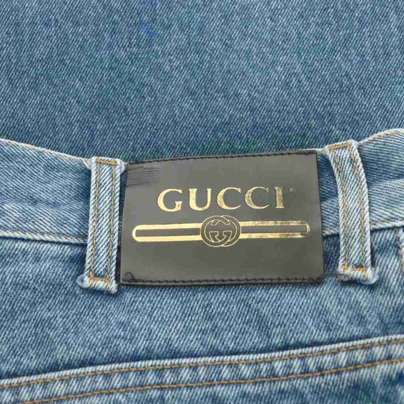 Gucci Denim Pants Jeans G Pants Zipper Fly 38 Blue 623953 Xdbbq AN23 AA