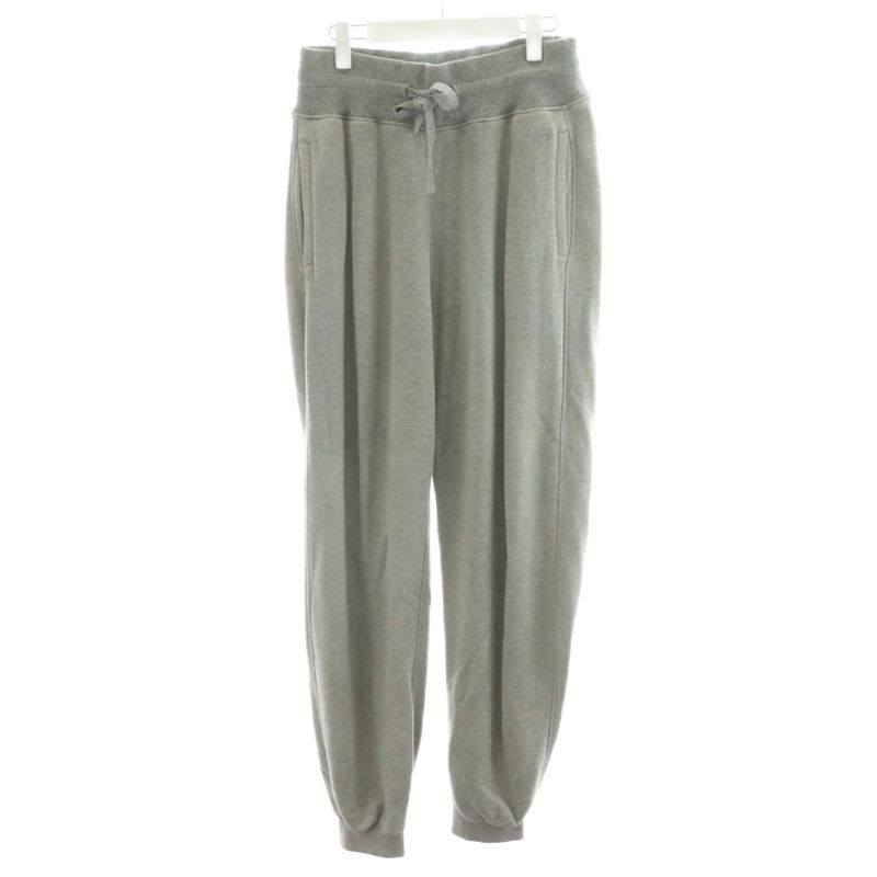 Loewe Anagram Sweatpants Jogger Pants Logo Embroidery Cashmere Blend M Gray