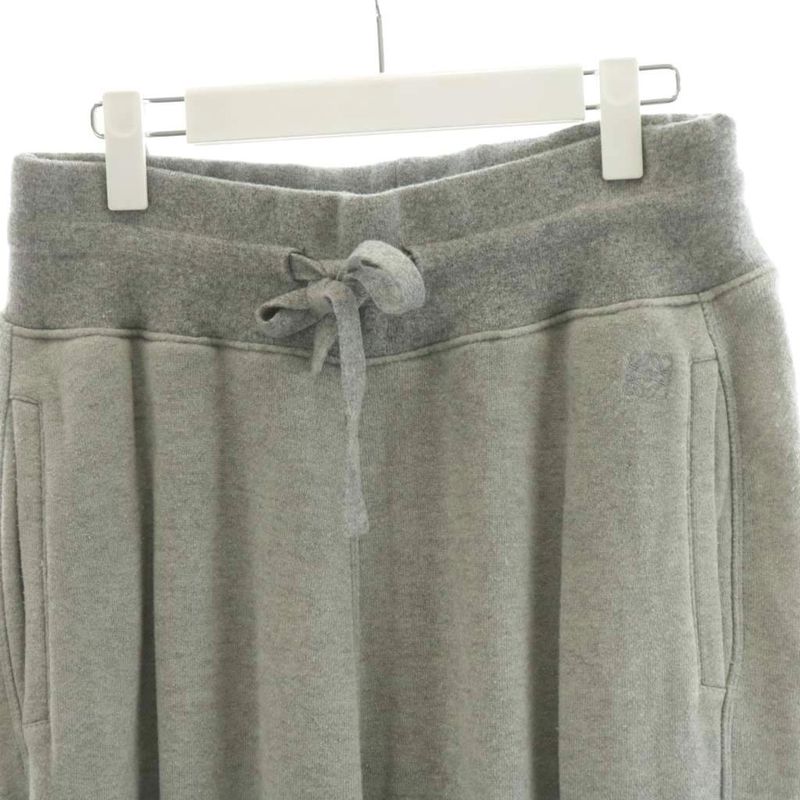 Loewe Anagram Sweatpants Jogger Pants Logo Embroidery Cashmere Blend M Gray