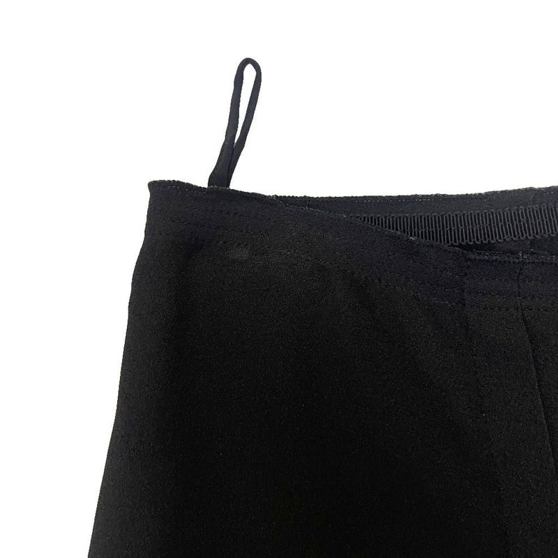 Prada Front Pleated Flared Skirt Knee Length 36 Black