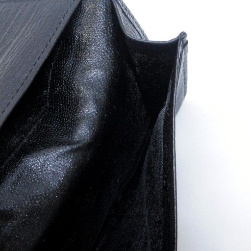 Balenciaga Card Case Business Card Holder Fold Logo Shape Stamped Black Ibo81