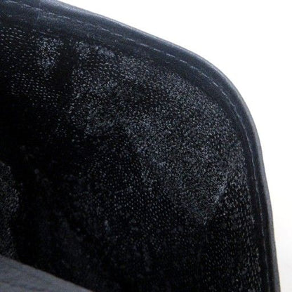 Balenciaga Card Case Business Card Holder Fold Logo Shape Stamped Black Ibo81