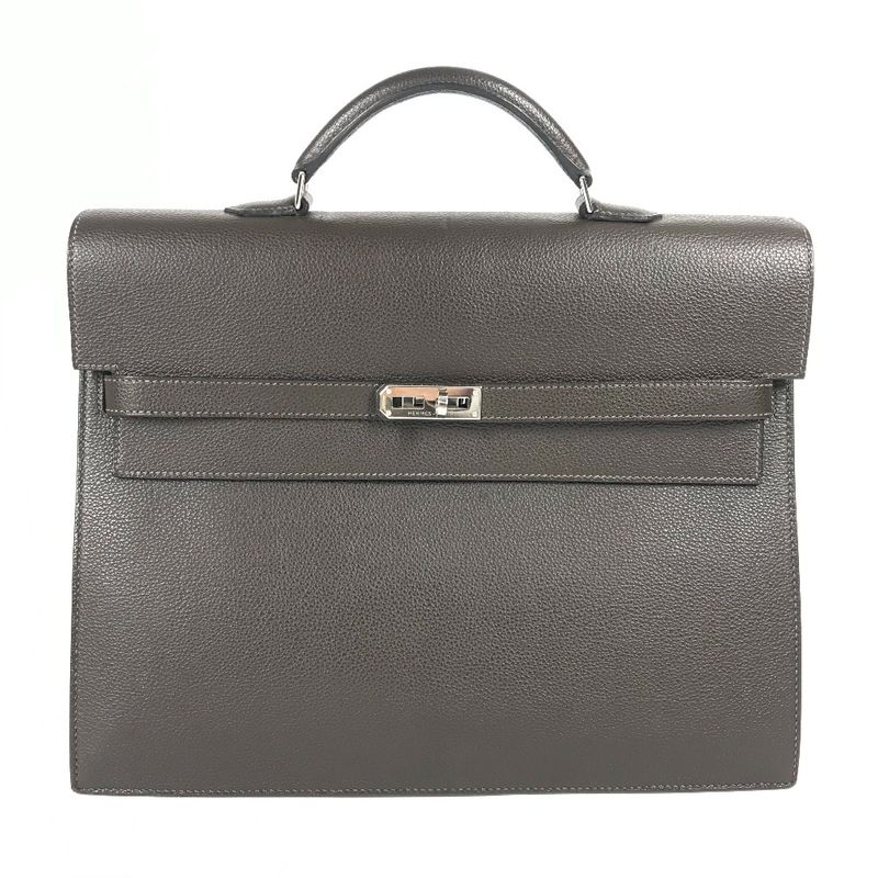 Hermes Briefcase Kelly Depeche 34 Kelly Depeche 34 Leather Dark Brown
