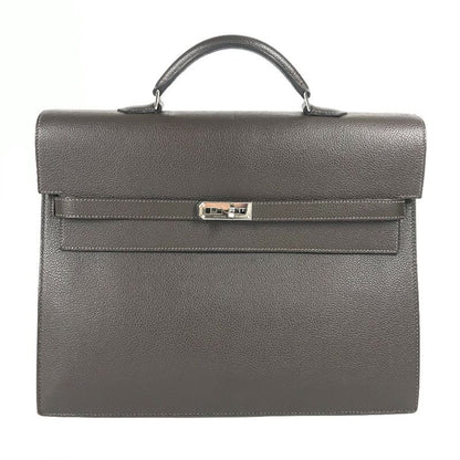 Hermes Briefcase Kelly Depeche 34 Kelly Depeche 34 Leather Dark Brown