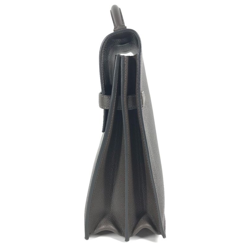 Hermes Briefcase Kelly Depeche 34 Kelly Depeche 34 Leather Dark Brown