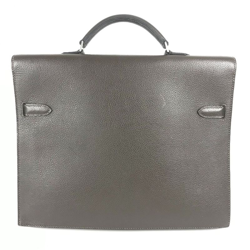 Hermes Briefcase Kelly Depeche 34 Kelly Depeche 34 Leather Dark Brown