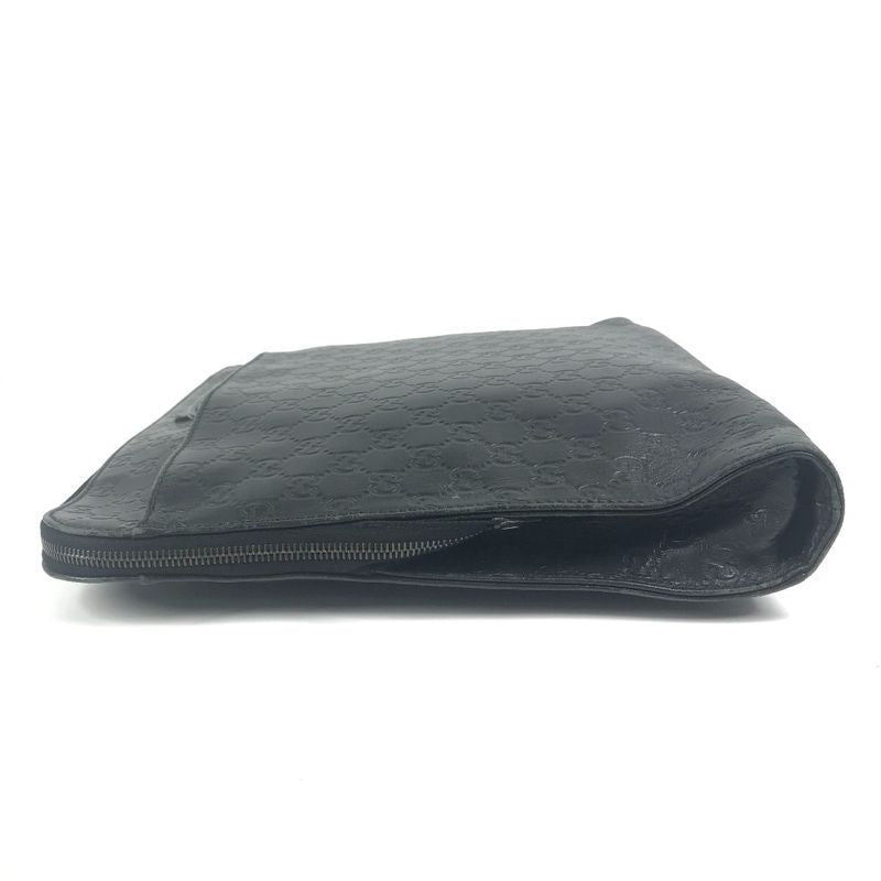 Gucci Briefcase Guccissima GG Logo 152604 Cima Leather Black