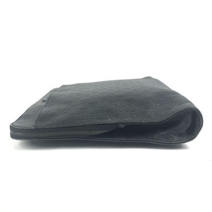 Gucci Briefcase Guccissima GG Logo 152604 Cima Leather Black