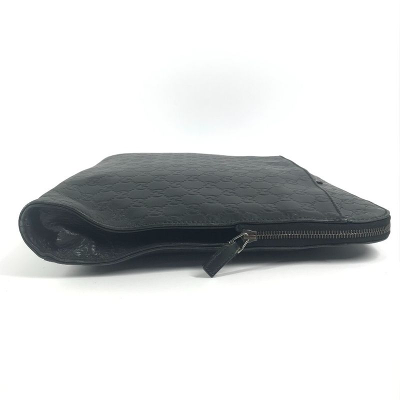 Gucci Briefcase Guccissima GG Logo 152604 Cima Leather Black