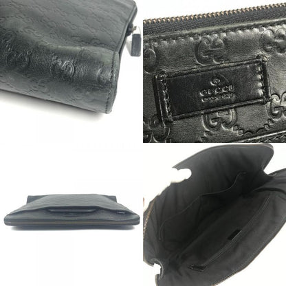 Gucci Briefcase Guccissima GG Logo 152604 Cima Leather Black