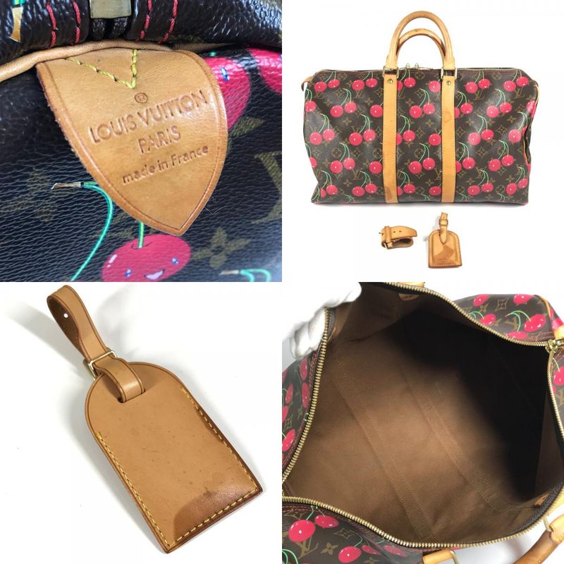 Louis Vuitton Boston Bag Keepall 45 Keepall 45 M95011 Monogram Cherry Canvas