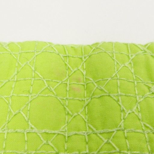 Christian DIOR Long Skirt With Cannage Stitching Design Yellow Green 1106