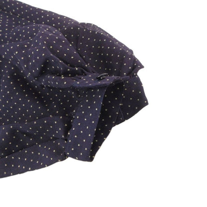 Christian DIOR Blouse Shirt M Navy Blue Navy Dotted Ibo81 FF