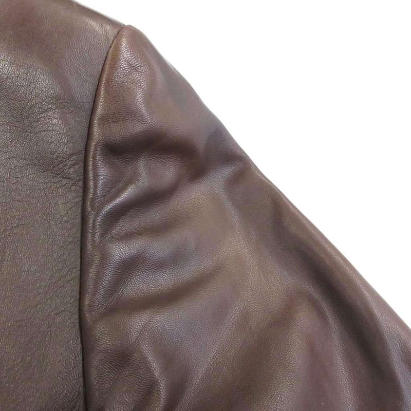 Loewe Lamb Leather Coat Jacket Brown 48 Approx M Ibo81 1107