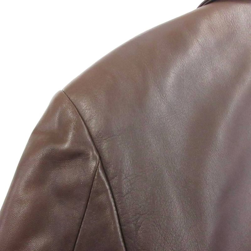 Loewe Lamb Leather Coat Jacket Brown 48 Approx M Ibo81 1107