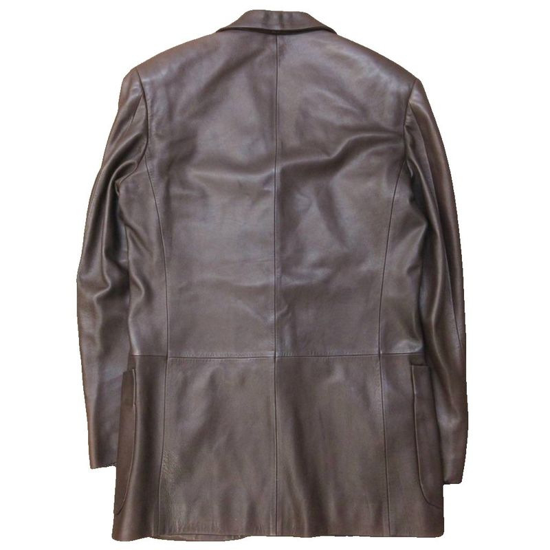 Loewe Lamb Leather Coat Jacket Brown 48 Approx M Ibo81 1107