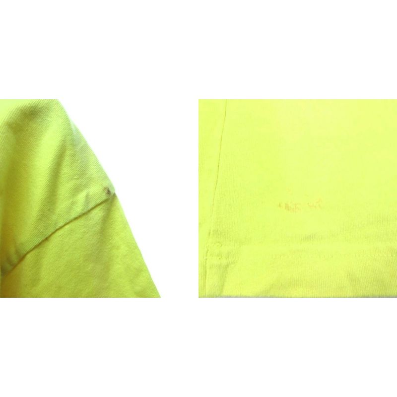 Balenciaga 20SS Campaign Logo Oversize T-shirt Cut And Sleeved Short Yellow XS