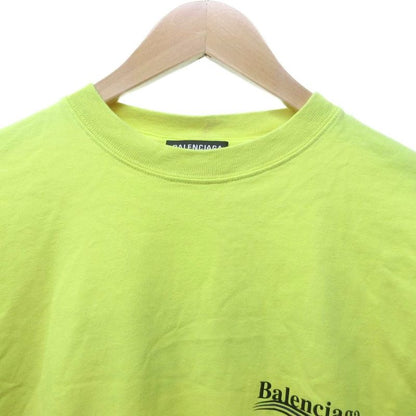 Balenciaga 20SS Campaign Logo Oversize T-shirt Cut And Sleeved Short Yellow XS