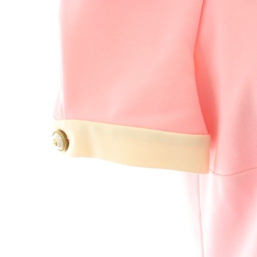 Gucci Jersey Ruffle Dress Knee Length Short Sleeves Puff Sleeves Interlocking