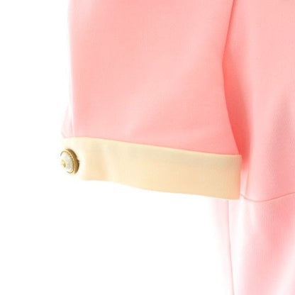 Gucci Jersey Ruffle Dress Knee Length Short Sleeves Puff Sleeves Interlocking