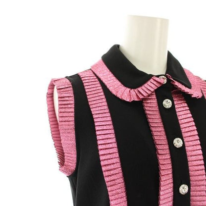 Gucci Pleated Trim Sleeveless Dress Pleated Trim Sleeveless Dress Knee Length