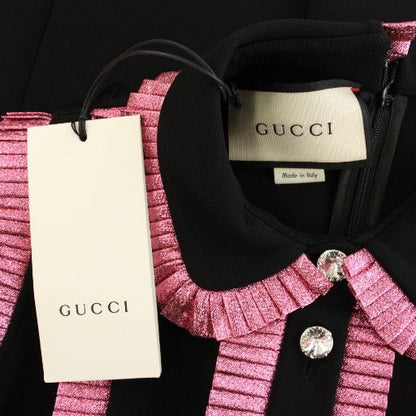 Gucci Pleated Trim Sleeveless Dress Pleated Trim Sleeveless Dress Knee Length