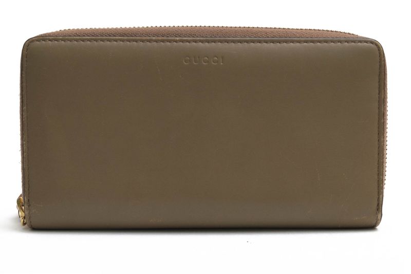 Gucci Women Wallet Women Leather Genuine Leather Beige 453158 Nymphaea Long