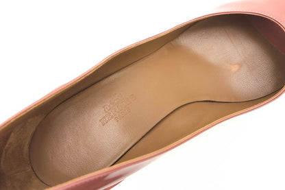 Hermes Pumps Shoes Women Enamel Patent Leather Genuine Leather Pink Open Toe