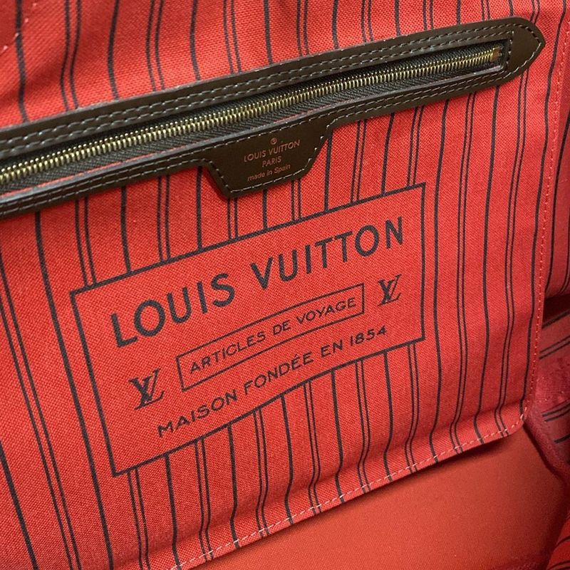 Louis Vuitton Damier Neverfull MM N41358 Ebène Tote Bag