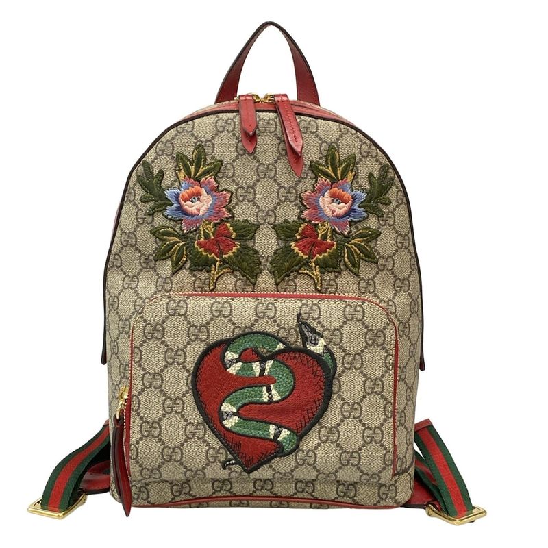 Gucci Backpack Sac GG Plus GG Supremesherry (web) 427042 Gray Beige X Dark Gray