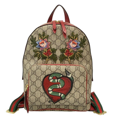 Gucci Backpack Sac GG Plus GG Supremesherry (web) 427042 Gray Beige X Dark Gray