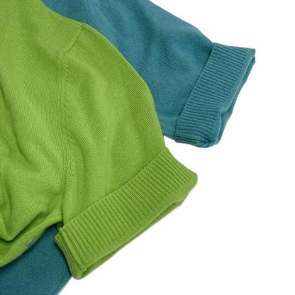 Hermes Short Sleeved Sweater Size S Men's - Yellow Green And Light Green