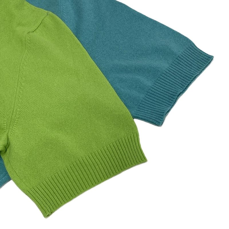 Hermes Short Sleeved Sweater Size S Men's - Yellow Green And Light Green