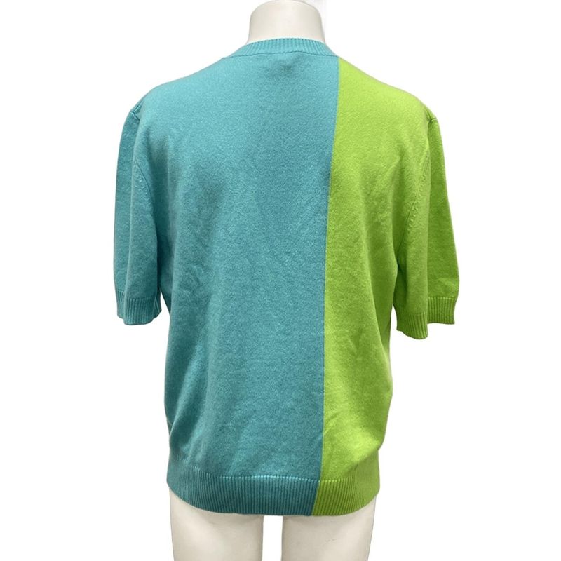 Hermes Short Sleeved Sweater Size S Men's - Yellow Green And Light Green