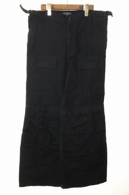 Balenciaga 23AW Flared Cargo Pants Black M 768810 Tkp27 Flared Cargo Long Pants