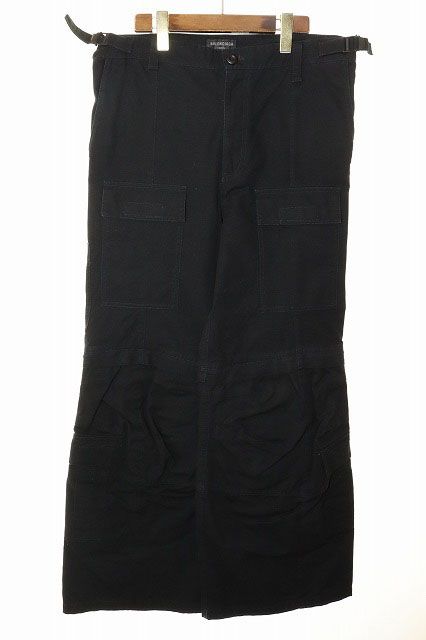 Balenciaga 23AW Flared Cargo Pants Black M 768810 Tkp27 Flared Cargo Long Pants