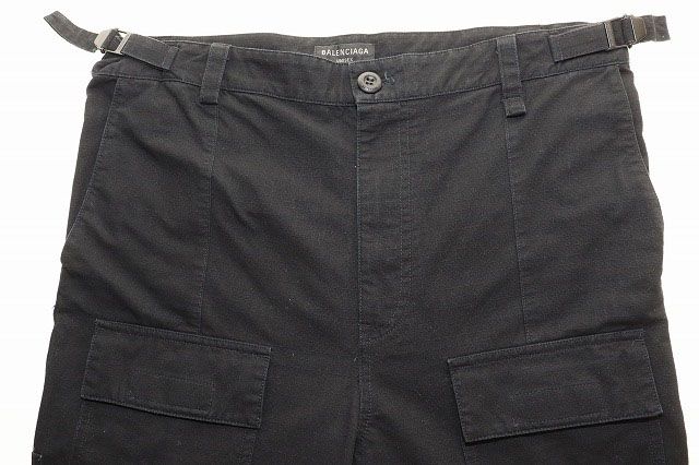 Balenciaga 23AW Flared Cargo Pants Black M 768810 Tkp27 Flared Cargo Long Pants
