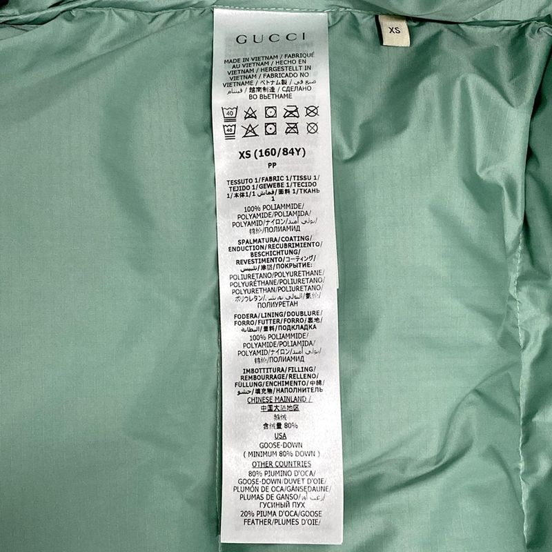 Gucci Down Jacket Size XS Mens - 663733 Xluhp Light Pink X Black Long Sleeve /