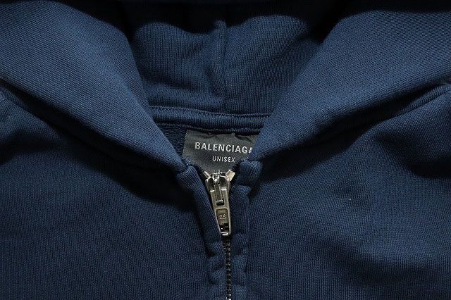 Balenciaga WFP World FOOD Programme NAVY L 770939 Tqvb7 Zip-up Hoodie Navy